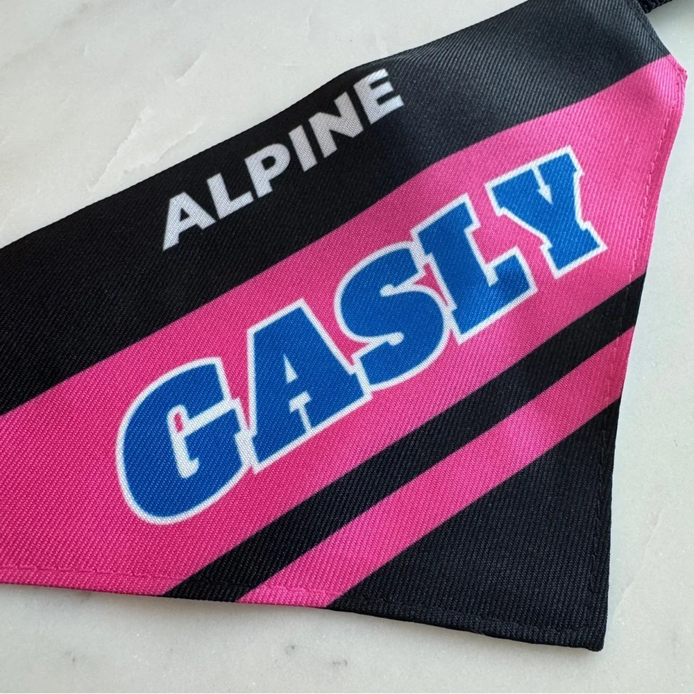 Pierre Gasly F1 Dog Bandana Medium - Formula 1 Dog Collar